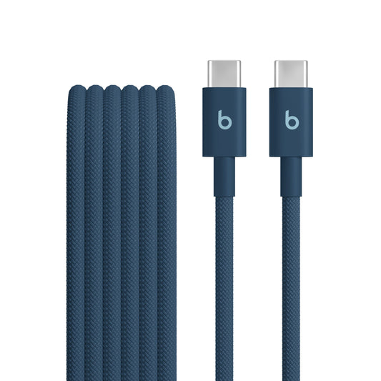Opletený kábel Beats USB-C/USB-C 1,5 m – tmavomodrý – pohľad na produkt