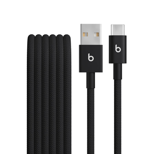 Opletený kábel Beats USB-A/USB-C 1,5 m – čierny – pohľad na produkt
