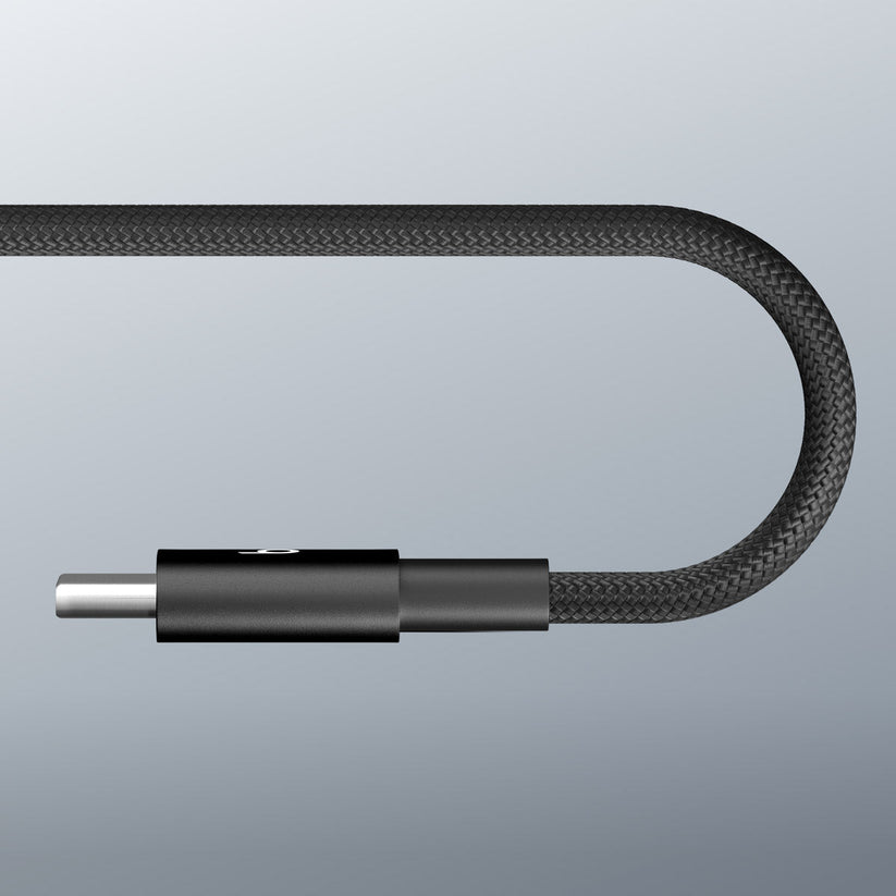 Opletený kábel Beats USB-A/USB-C 1,5 m – čierny – zosilnená koncovka