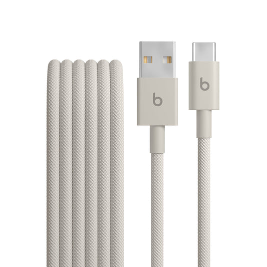 Opletený kábel Beats USB-A/USB-C 1,5 m – béžový – pohľad na produkt