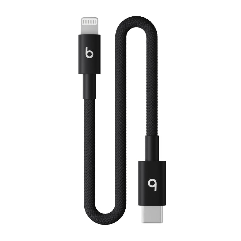 Opletený kábel Beats USB-C/Lightning 20 cm – čierny – pohľad na produkt