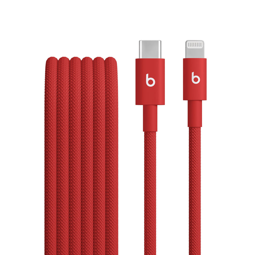 Opletený kábel Beats USB-C/Lightning 1,5 m – červený – pohľad na produkt