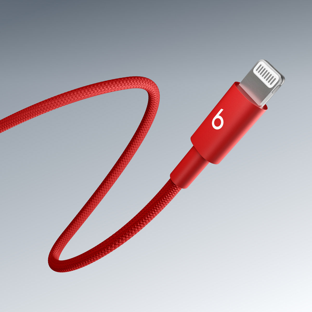 Opletený kábel Beats USB-C/Lightning 1,5 m – červený – detail konektora