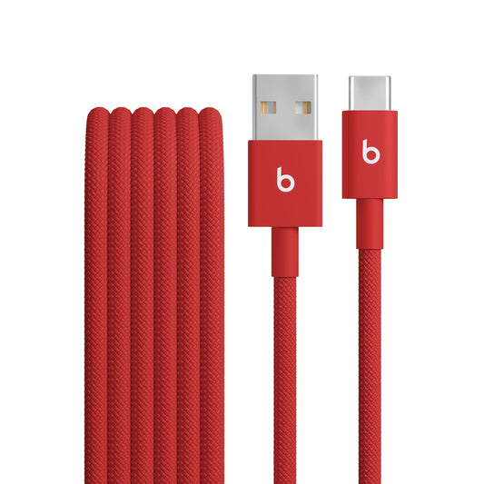 Opletený kábel Beats USB-A/USB-C 1,5 m – červený – pohľad na produkt