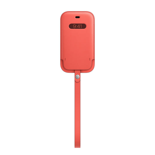 Apple iPhone 12 mini Leather Sleeve with MagSafe - Pink Citrus (Seasonal Nov 2020)