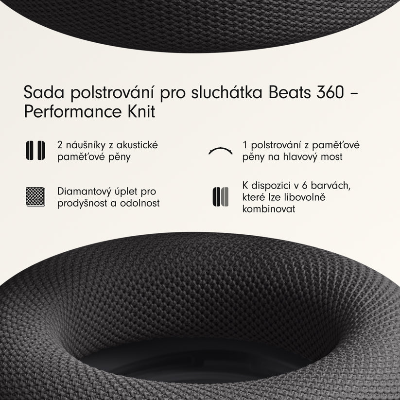 Súprava polstrovania Beats 360 Performance Knit - čierna - iSTYLE.sk