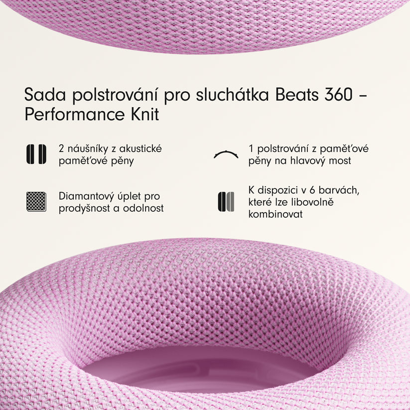 Súprava polstrovania Beats 360 Performance Knit - ružová - iSTYLE.sk