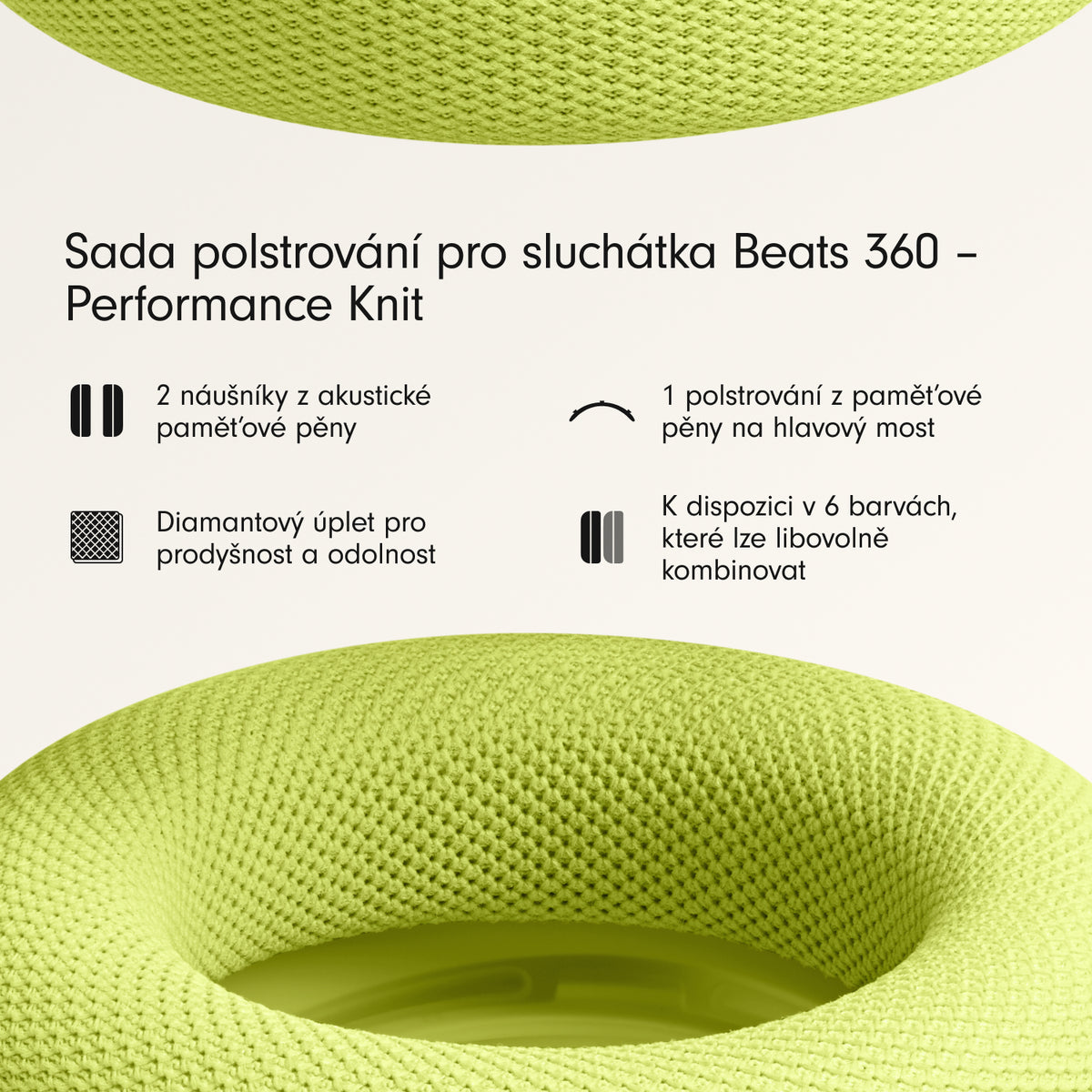 Súprava polstrovania Beats 360 Performance Knit - Volt - iSTYLE.sk