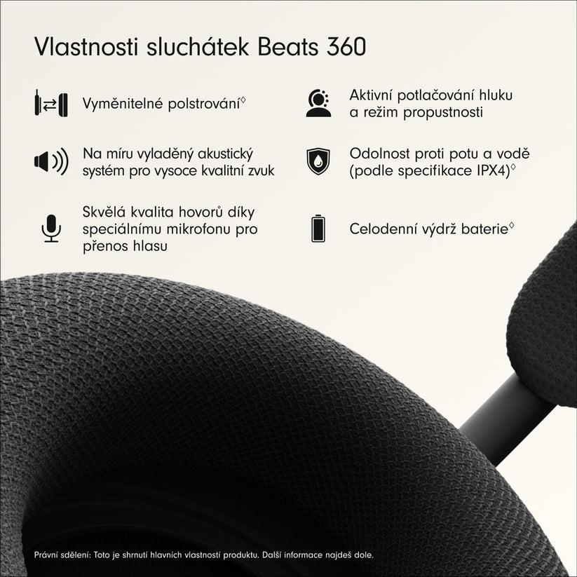 Bezdrôtové slúchadlá s potlačením hluku Beats 360 - čierne - iSTYLE.sk