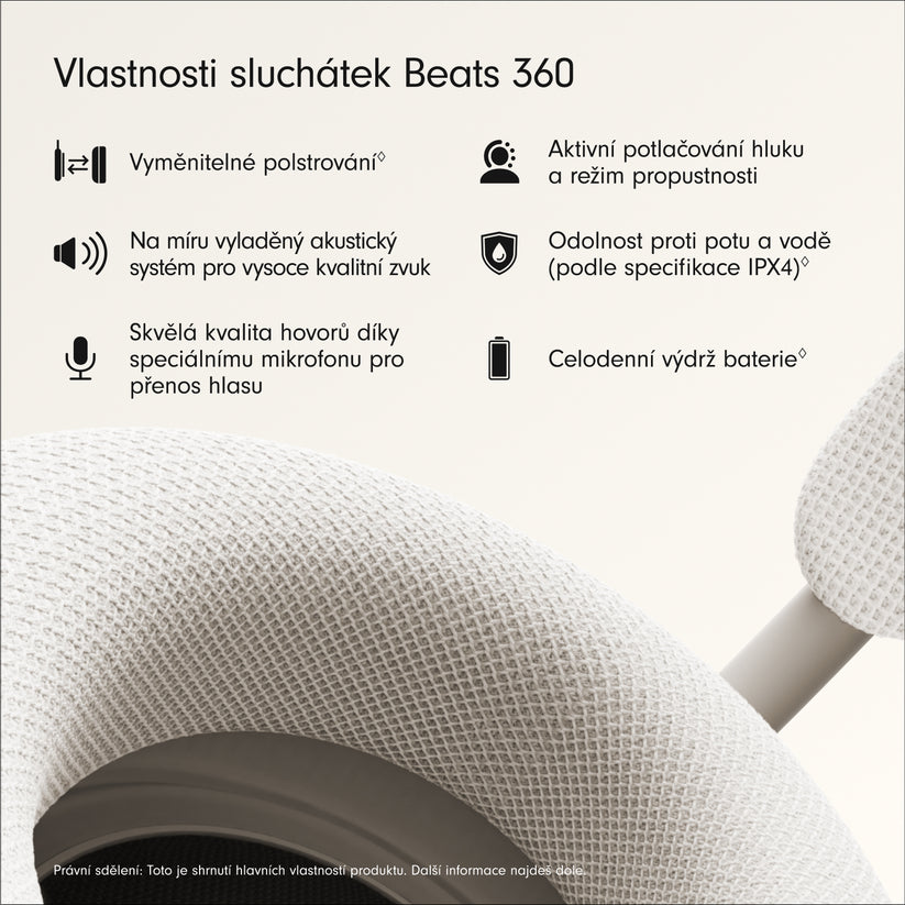 Bezdrôtové slúchadlá s potlačením hluku Beats 360 - oblačne sivé - iSTYLE.sk