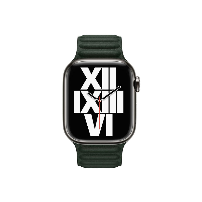 41mm Sequoia Green Leather Link - S/M