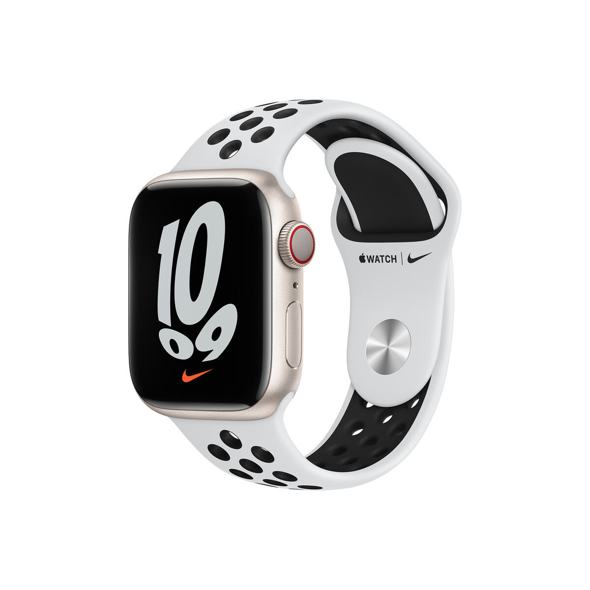 41mm Pure Platinum/Black Nike Sport Band - Regular