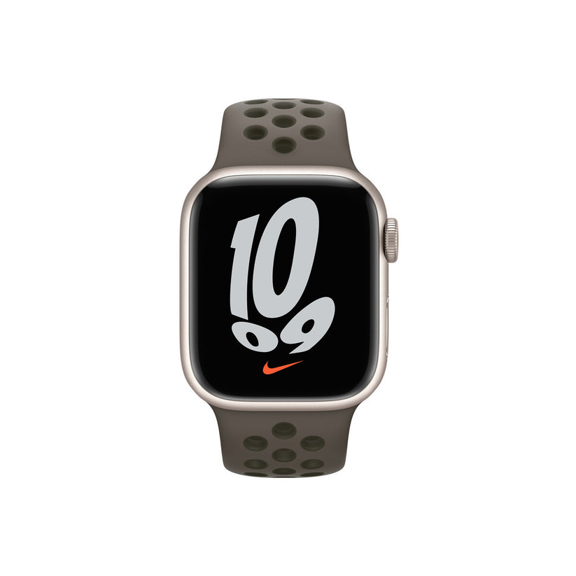 41mm Midnight Olive Gray/Cargo Khaki Nike Sport Band - Regular