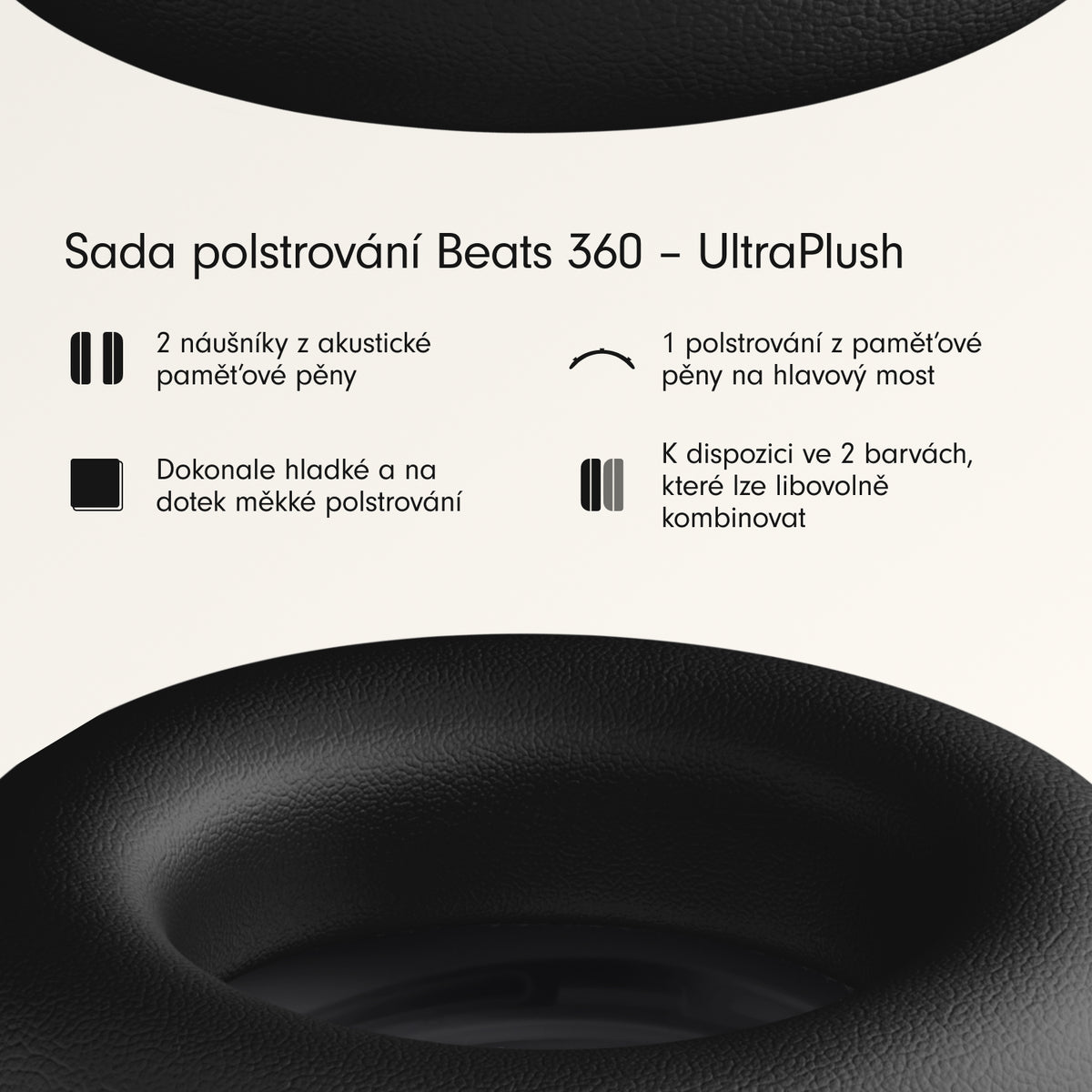 Súprava polstrovania Beats 360 UltraPlush - čierna - iSTYLE.sk