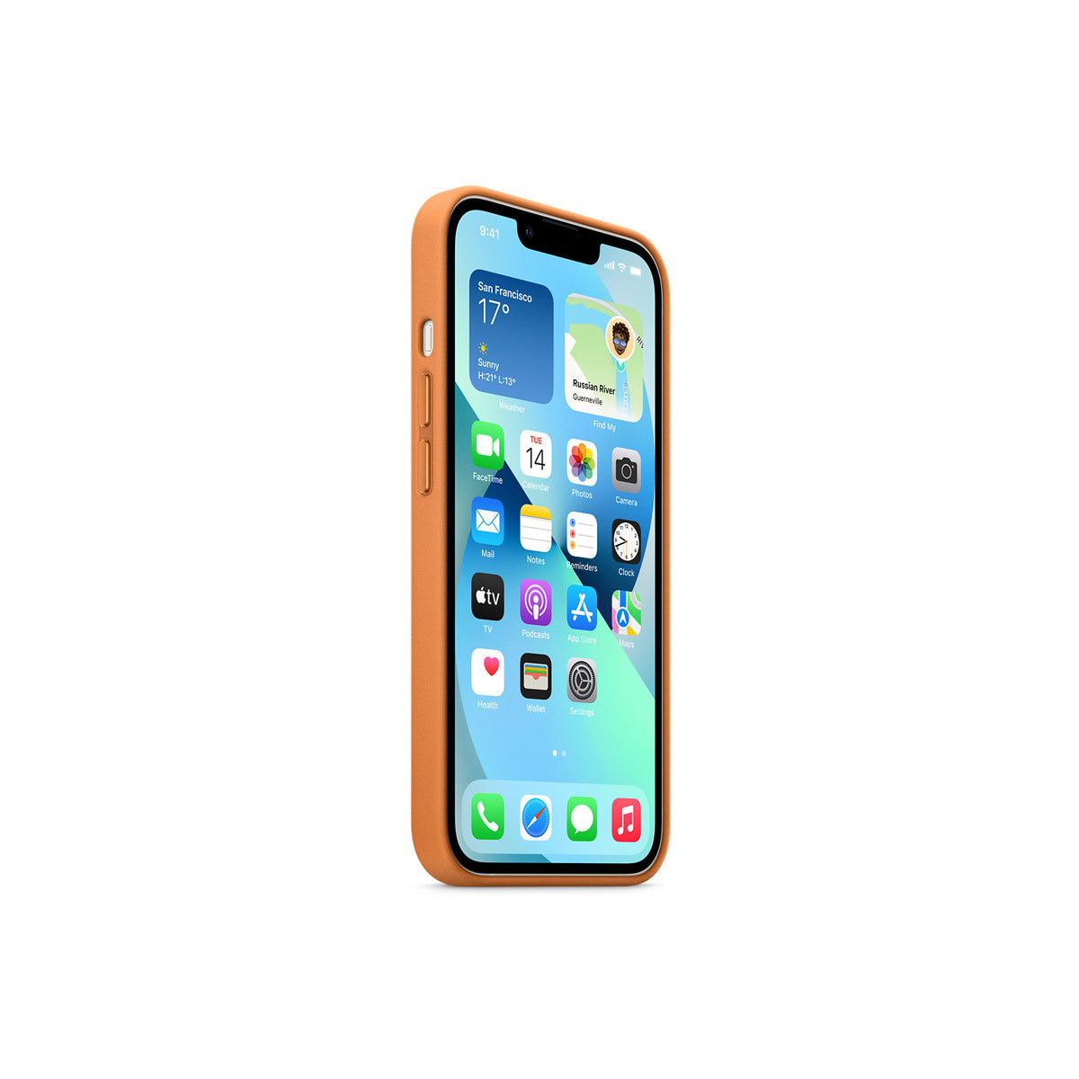 iPhone 13 Leather Case with MagSafe - Golden Brown