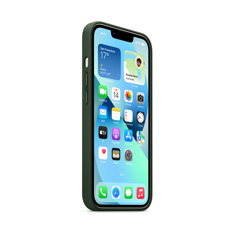iPhone 13 Leather Case with MagSafe - Sequoia Green