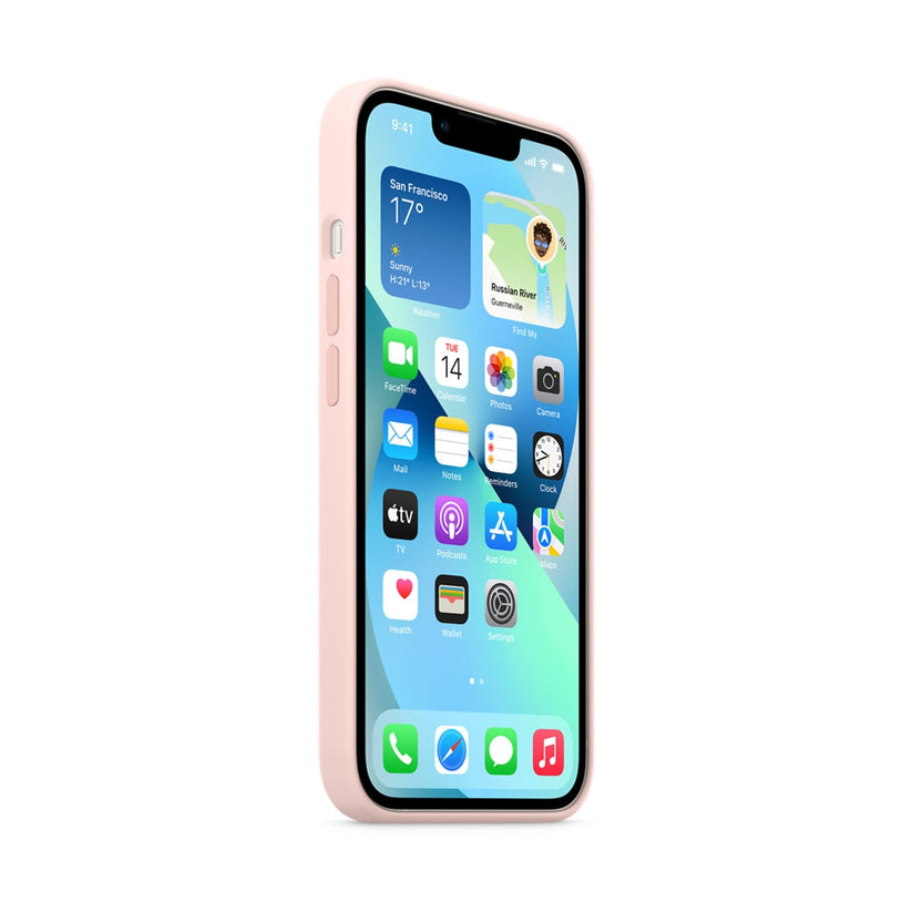 iPhone 13 Silicone Case with MagSafe - Chalk Pink