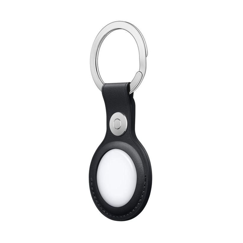 AirTag Leather Key Ring - Midnight