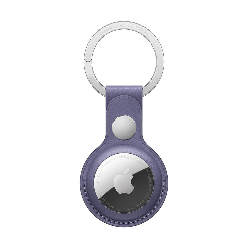 AirTag Leather Key Ring - Wisteria