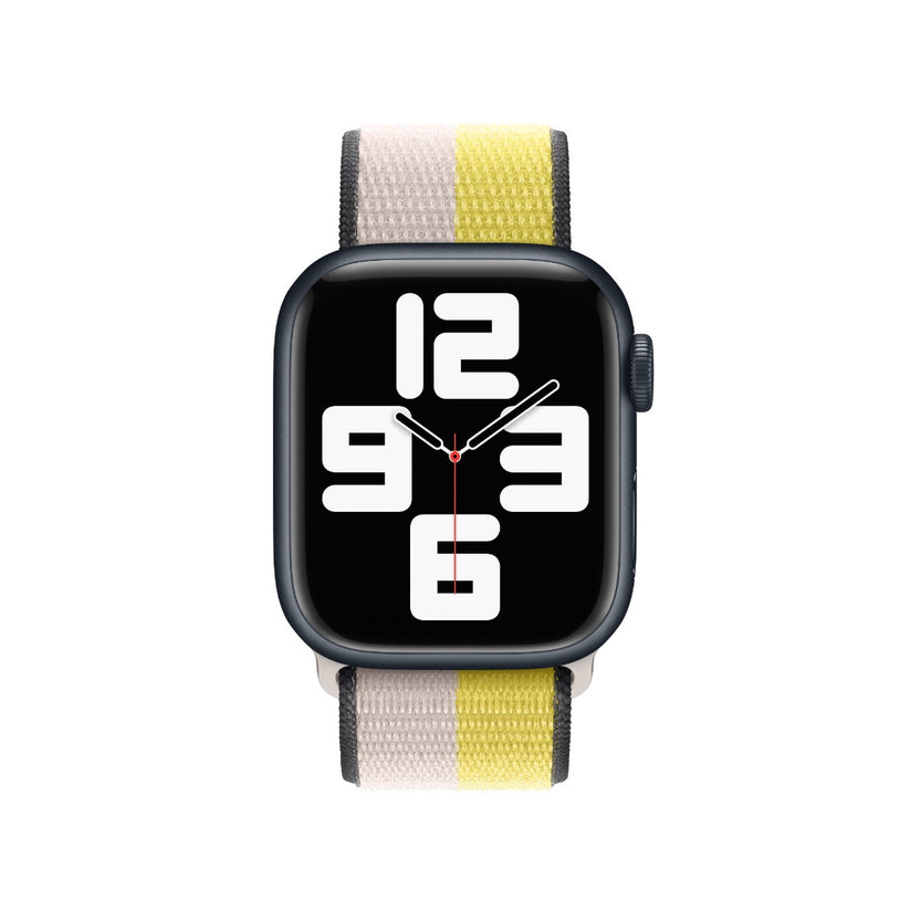 Apple Watch 41mm Band: Oat Milk/Lemon Zest Sport Loop (Seasonal Spring 2022)