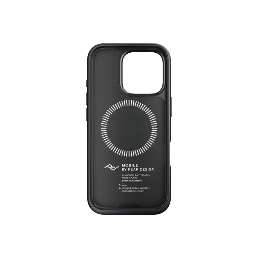 Kryt pre iPhone 16 Pro Peak Design Mobile Everyday Clarino Case - čierny