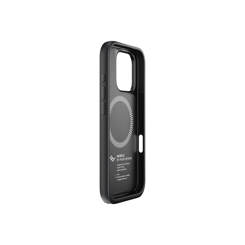 Kryt pre iPhone 16 Pro Peak Design Mobile Everyday Clarino Case - čierny