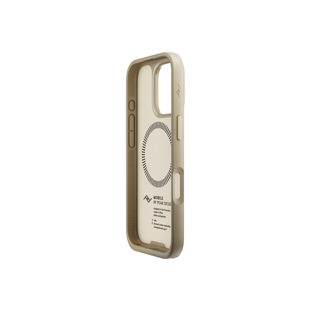 Kryt pre iPhone 16 Pro Peak Design Mobile Everyday Clarino Case - svetlo béžový