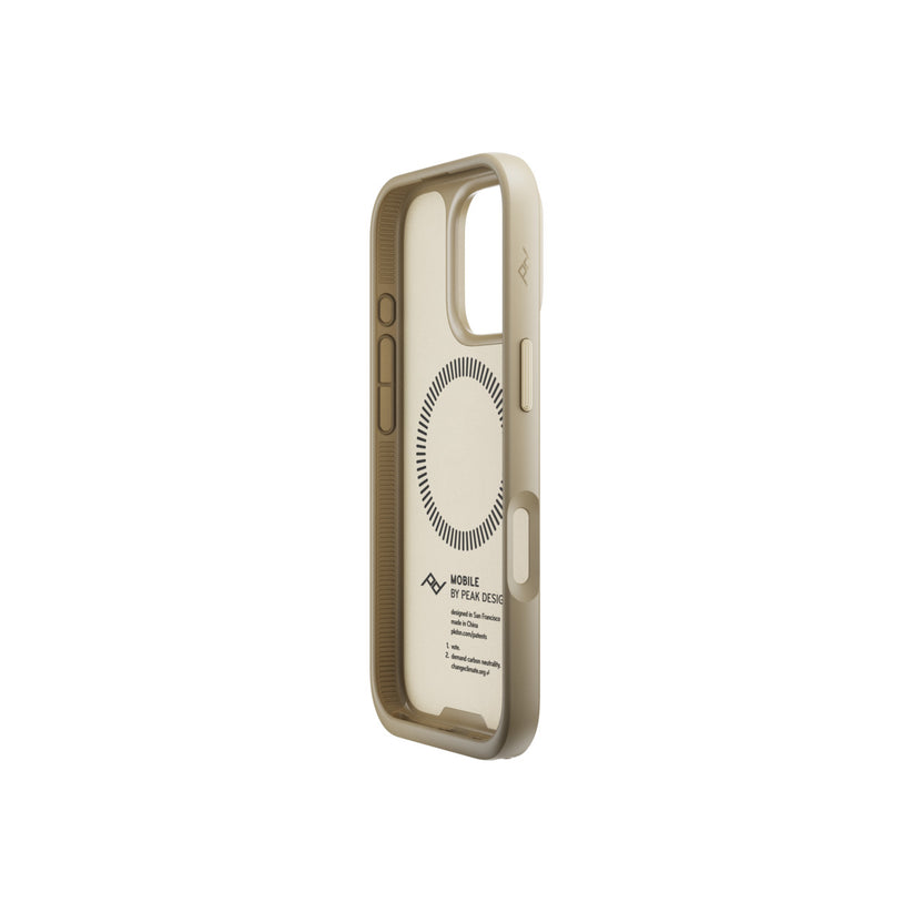 Kryt pre iPhone 16 Pro Peak Design Mobile Everyday Clarino Case - svetlo béžový