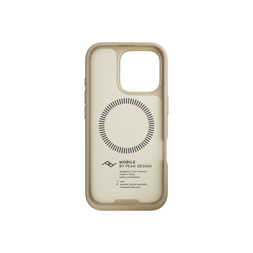 Kryt pre iPhone 16 Pro Peak Design Mobile Everyday Clarino Case - svetlo béžový