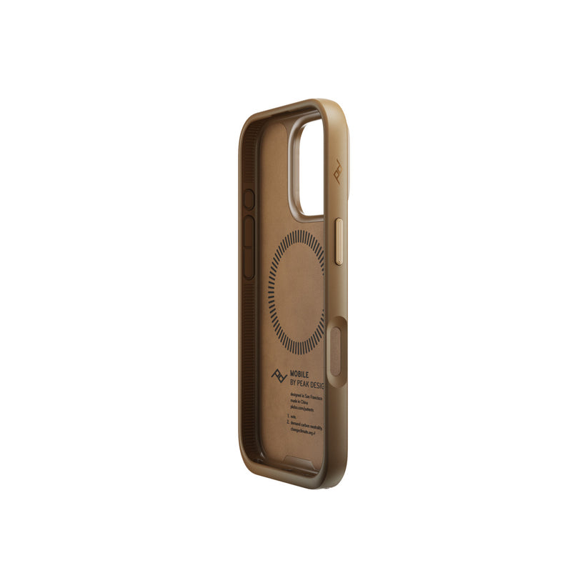 Kryt pre iPhone 16 Pro Peak Design Mobile Everyday Clarino Case - svetlo hnedý