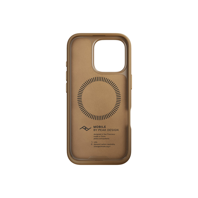 Kryt pre iPhone 16 Pro Peak Design Mobile Everyday Clarino Case - svetlo hnedý