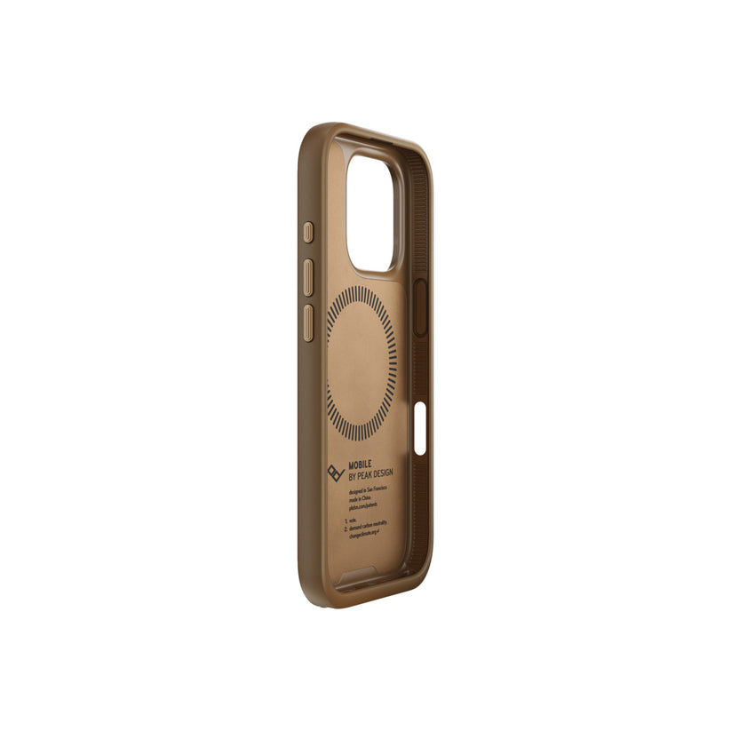 Kryt pre iPhone 16 Pro Peak Design Mobile Everyday Clarino Case - svetlo hnedý