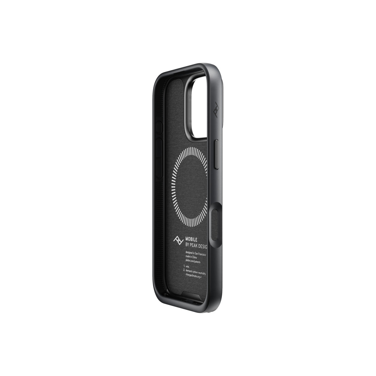 Kryt s pútkom pre iPhone 16 Pro Peak Design Mobile Everyday Loop Case - tmavo šedý