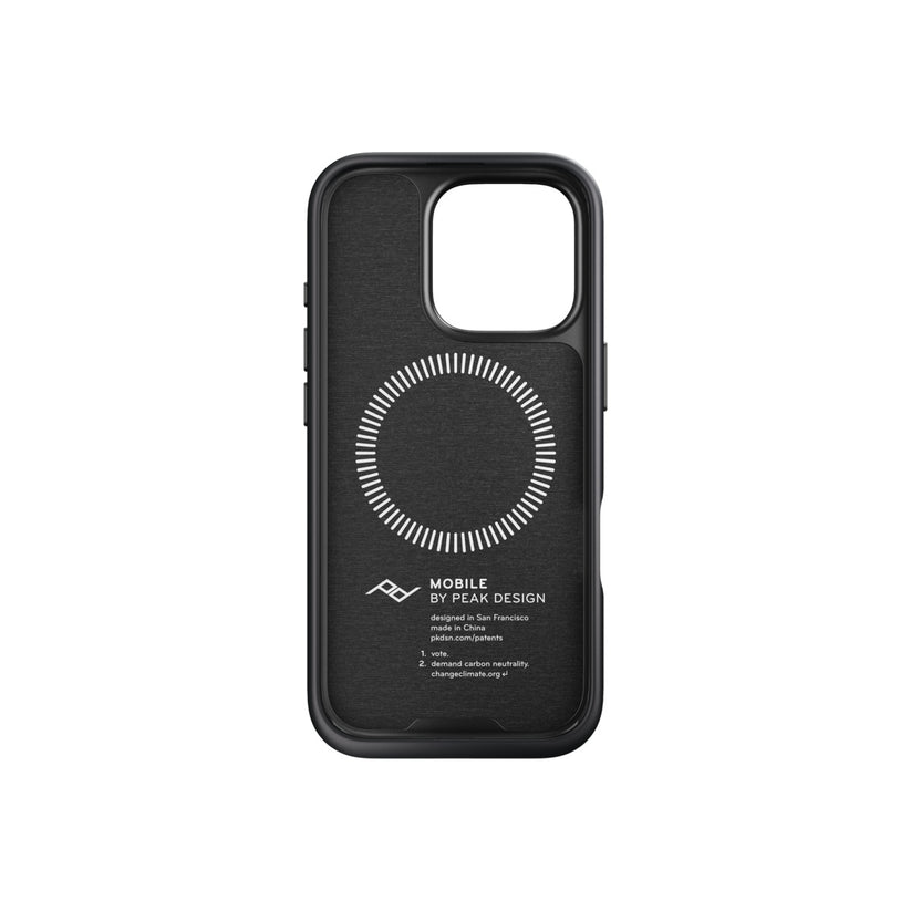 Kryt s pútkom pre iPhone 16 Pro Peak Design Mobile Everyday Loop Case - tmavo šedý