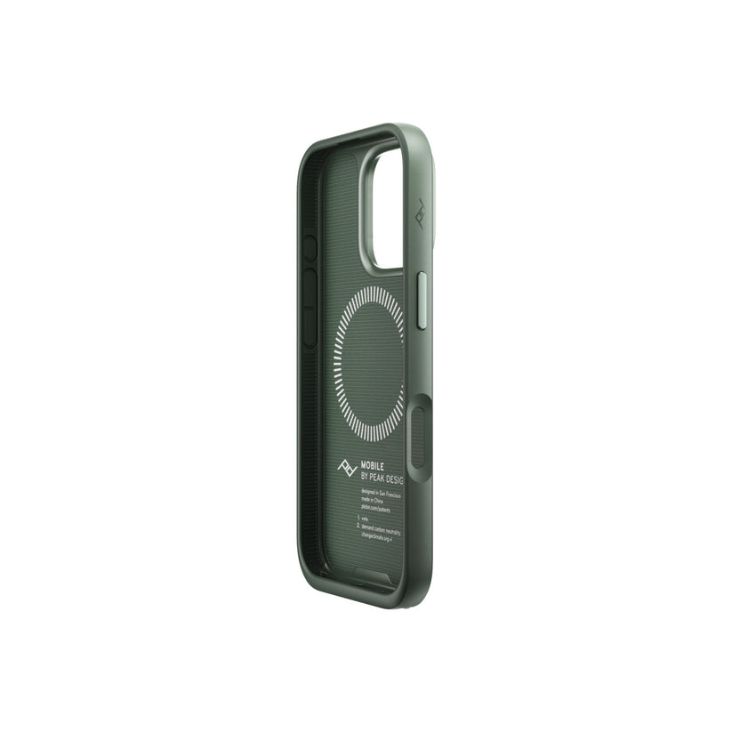 Kryt s pútkom pre iPhone 16 Pro Peak Design Mobile Everyday Loop Case - šalviovo zelený