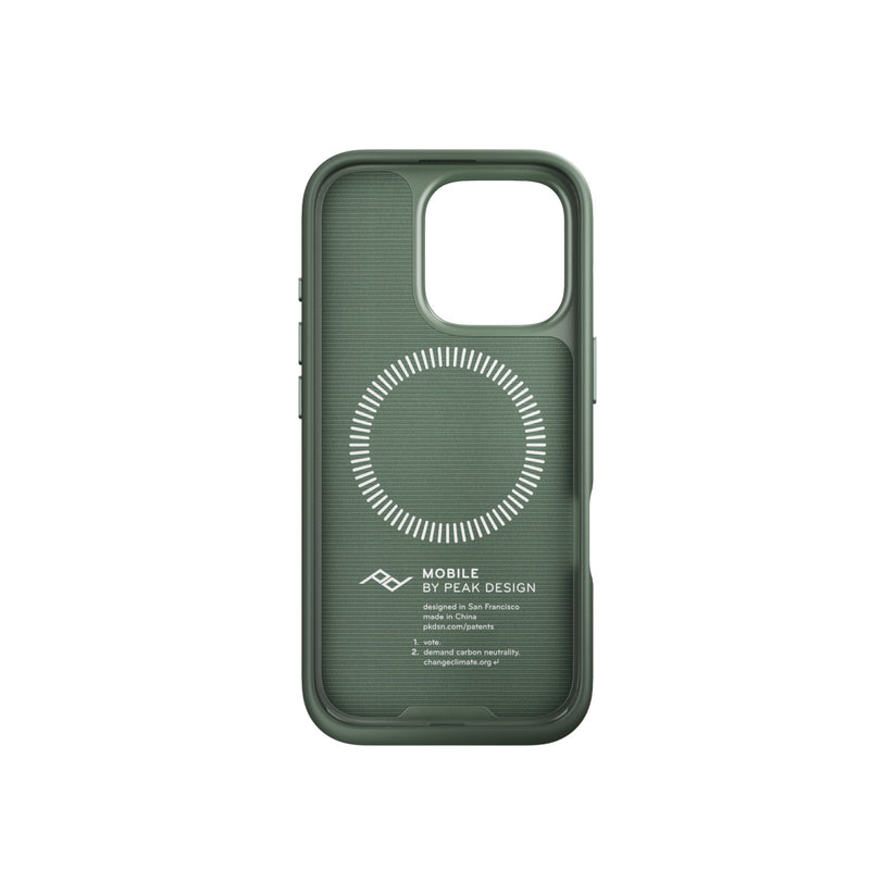 Kryt s pútkom pre iPhone 16 Pro Peak Design Mobile Everyday Loop Case - šalviovo zelený