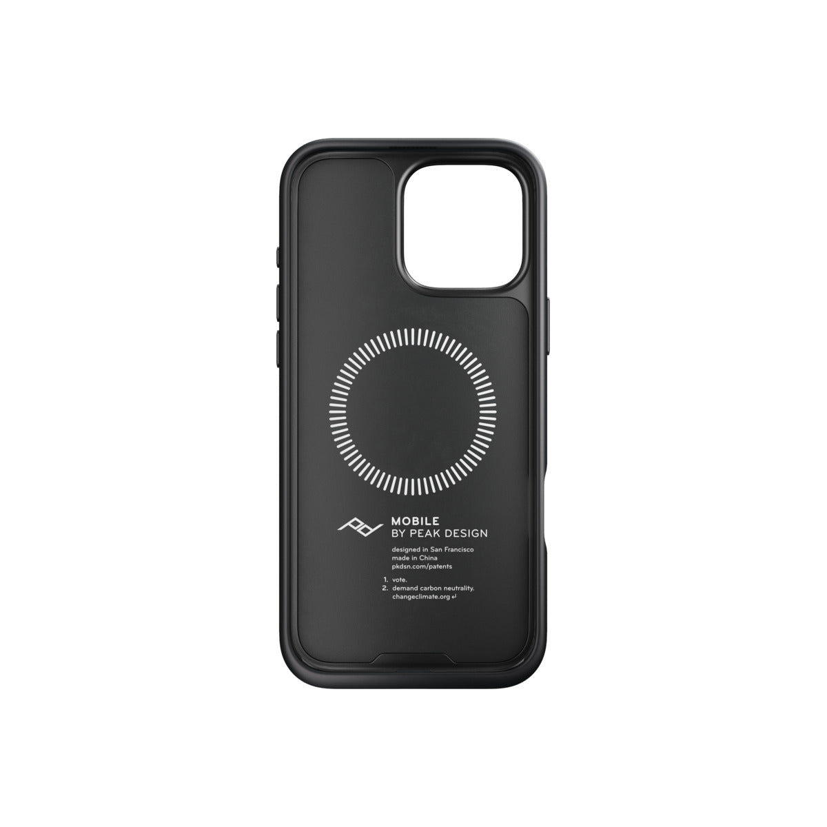 Kryt pre iPhone 16 Pro Max Peak Design Mobile Everyday Clarino Case - čierny