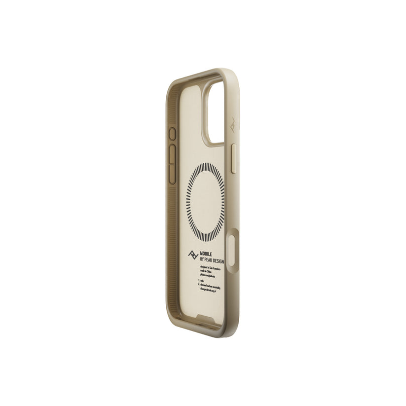 Kryt pre iPhone 16 Pro Max Peak Design Mobile Everyday Clarino Case - svetlo béžový
