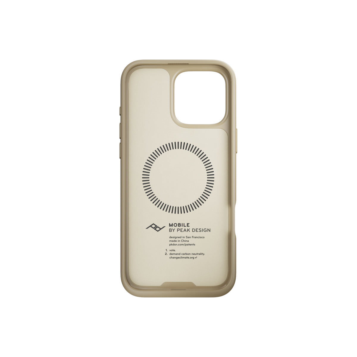 Kryt pre iPhone 16 Pro Max Peak Design Mobile Everyday Clarino Case - svetlo béžový
