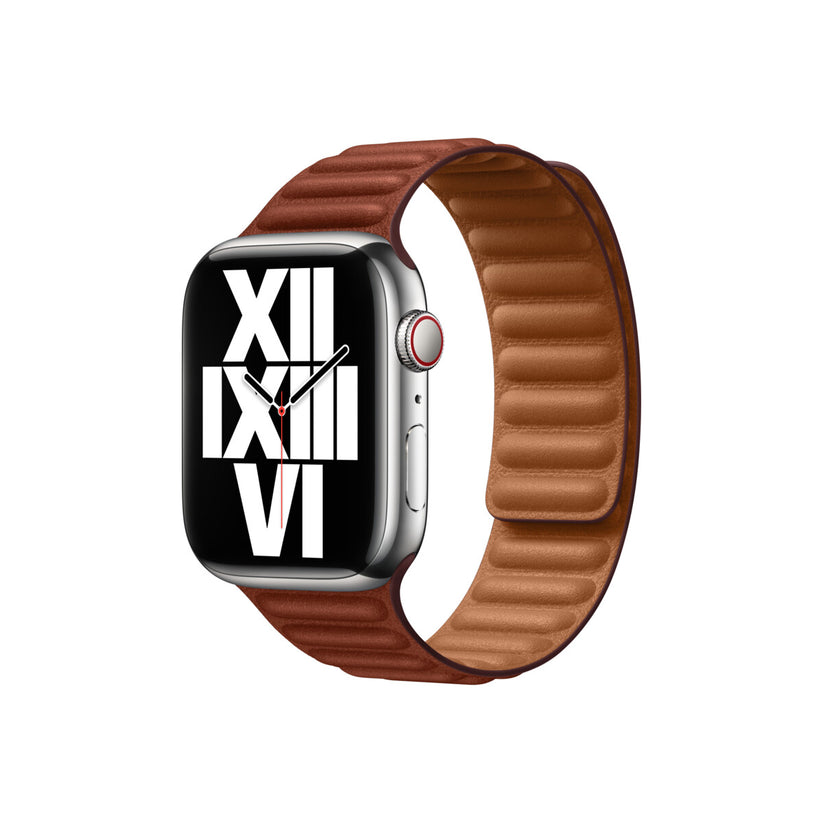 Apple 45mm Umber Leather Link - M/L