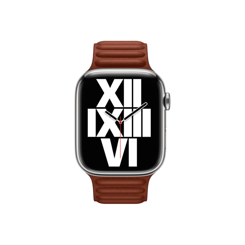 Apple 45mm Umber Leather Link - M/L