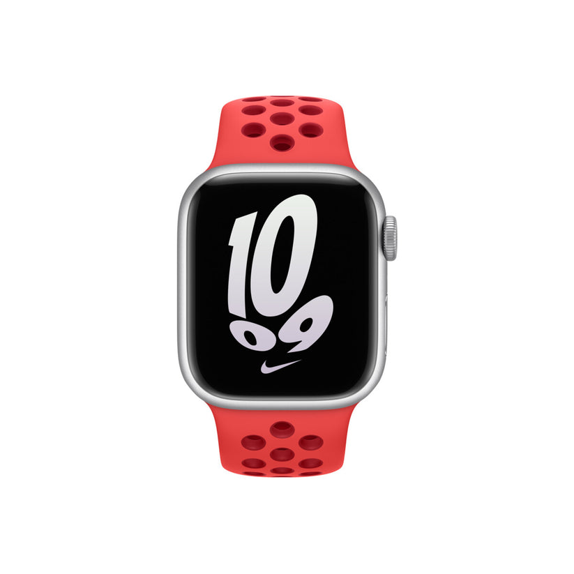 Apple 41mm Bright Crimson/Gym Red Nike Sport Band