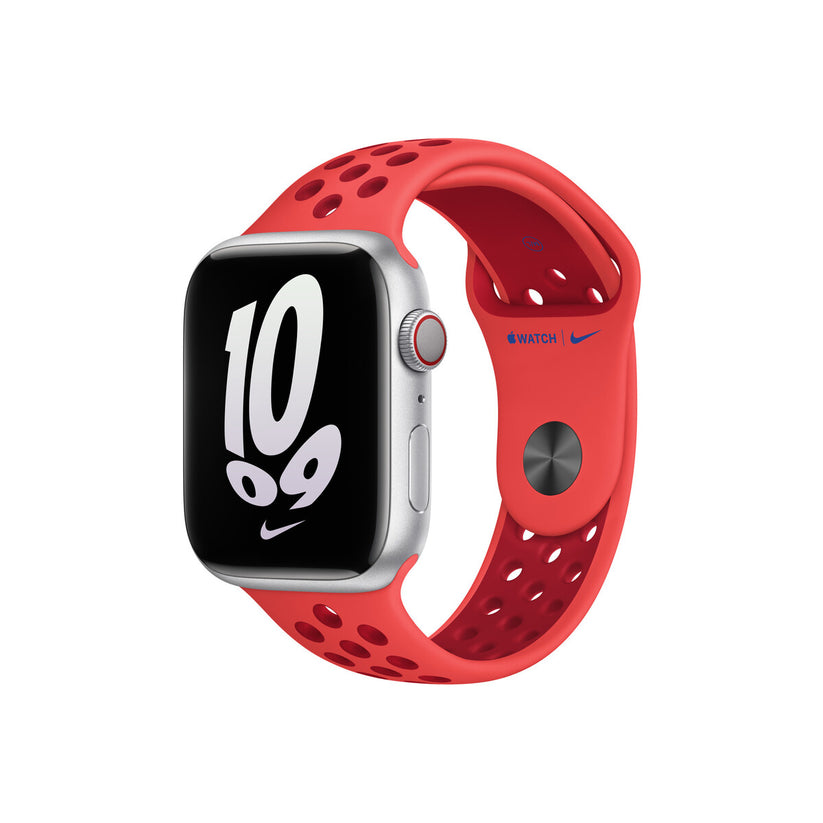 Apple 45mm Bright Crimson/Gym Red Nike Sport Band