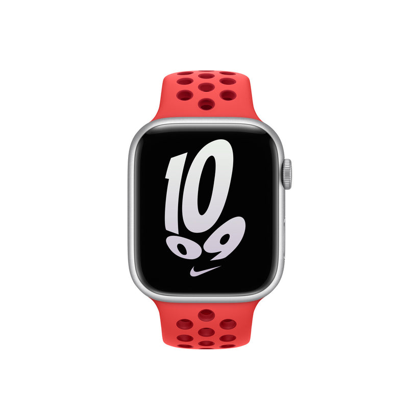 Apple 45mm Bright Crimson/Gym Red Nike Sport Band