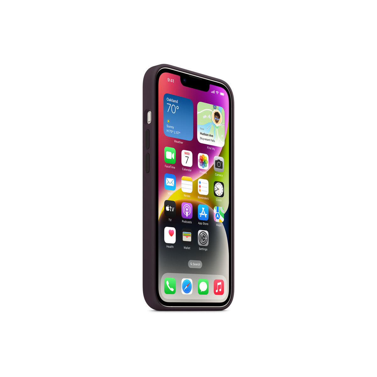 Apple iPhone 14 Silicone Case s MagSafe - Elderberry