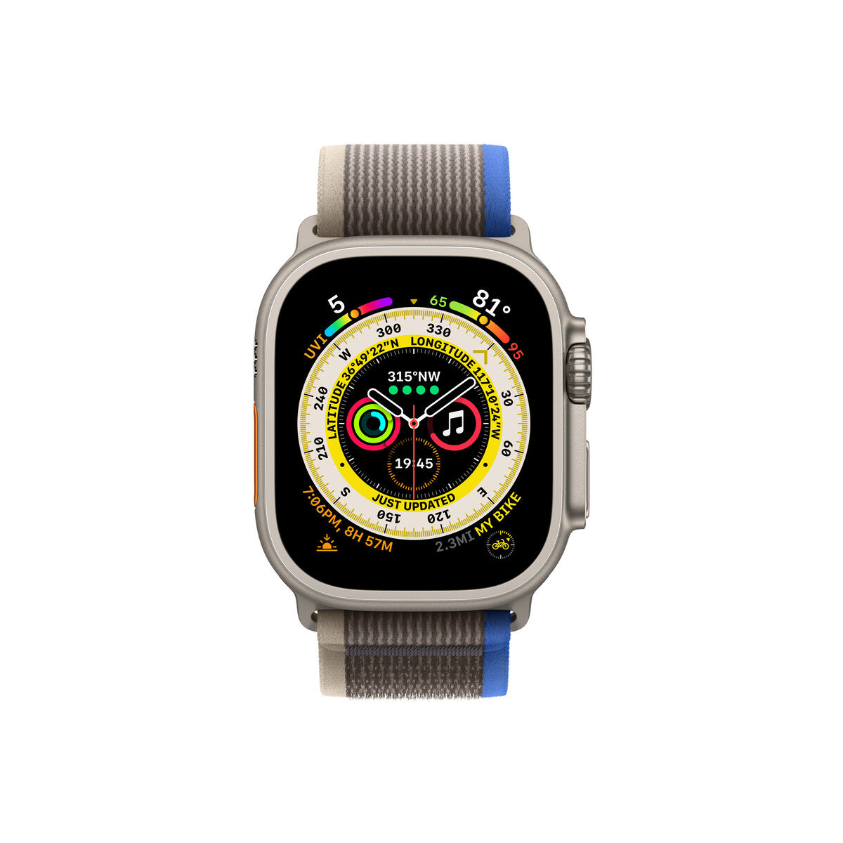 Apple 49mm Blue/Gray Trail Loop - M/L