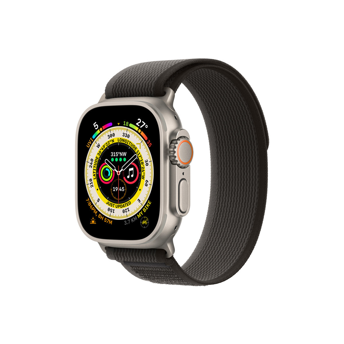 Apple 49mm Black/Gray Trail Loop - S/M