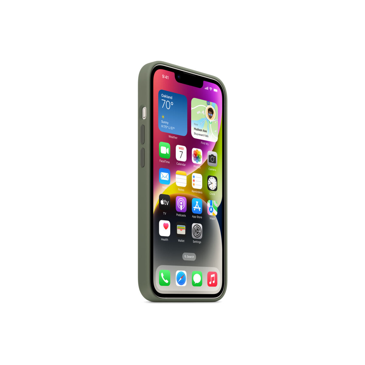 Apple iPhone 14 Silicone Case s MagSafe - Olive