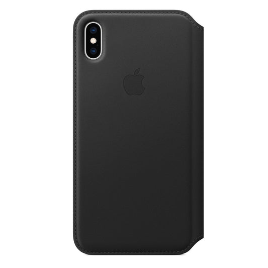 Kožené puzdro Apple Folio na iPhone XS Max - čierne