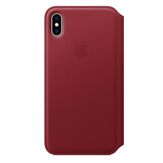 Kožené puzdro Apple Folio na iPhone XS Max - (PRODUCT)RED